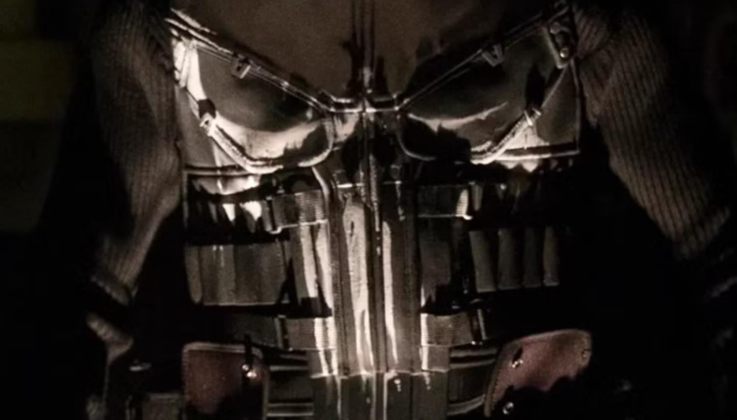 Someone wearing the punisher uniform